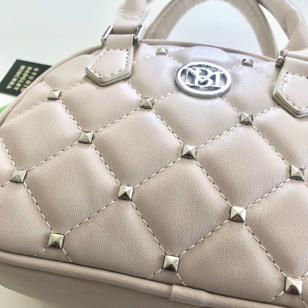 Badgley Mischka Quilted Crossbody Mini Bag with Silver-Tone Studs - Picture 9 of 16